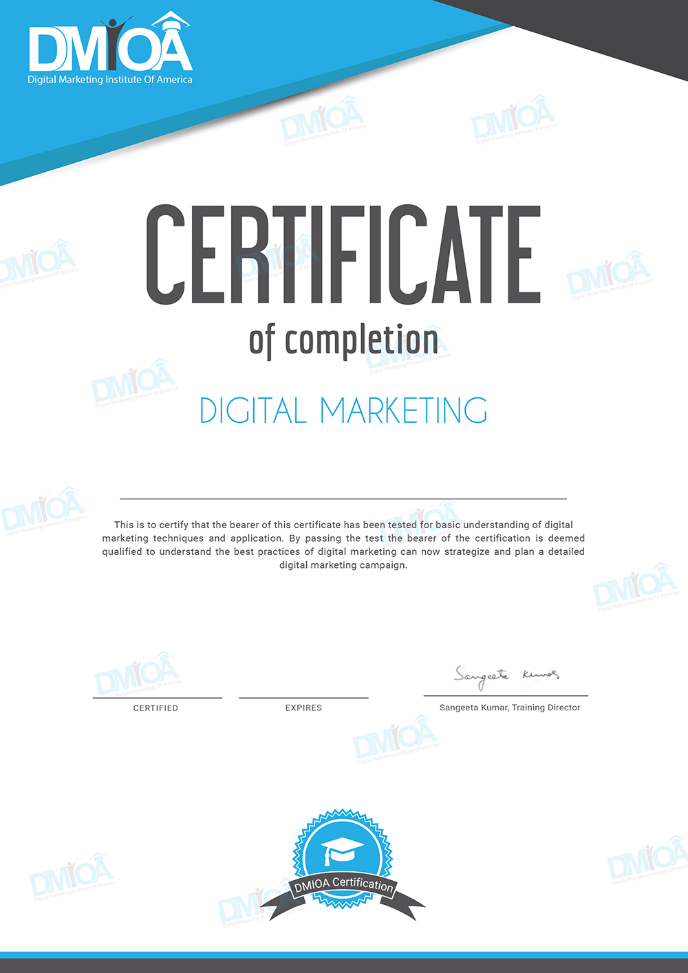 certificate